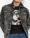 Splattered Denim Jacket
